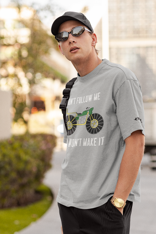 Don't Follow Me Grey Oversized T-Shirt